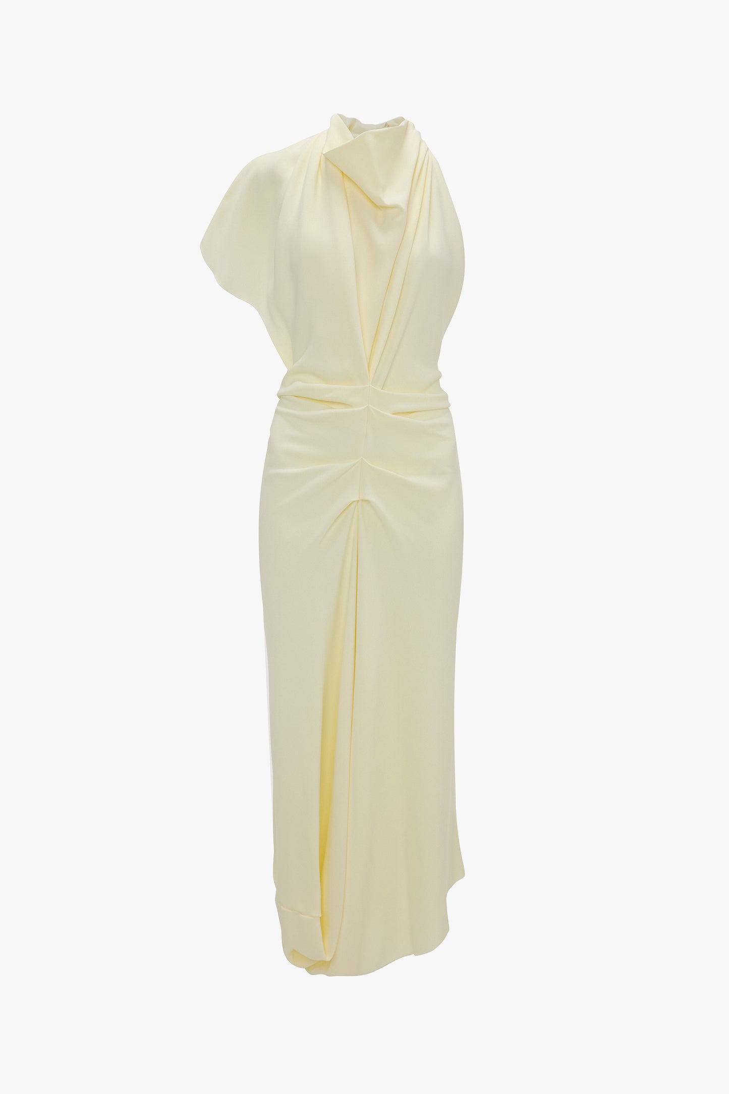 Backless Scarf Midi Dress In Vanilla