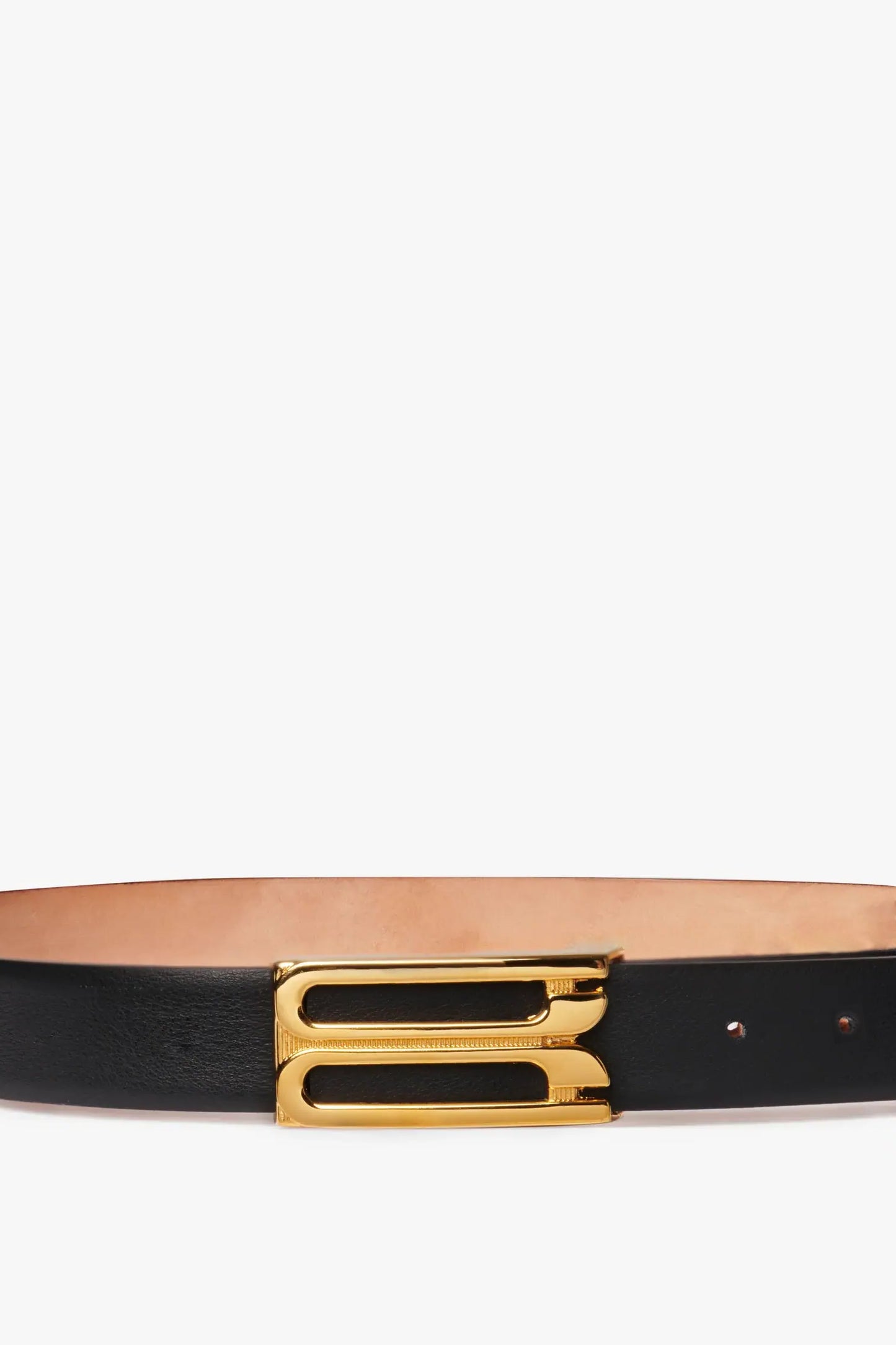 Frame Buckle Belt in Black Leather – Victoria Beckham US