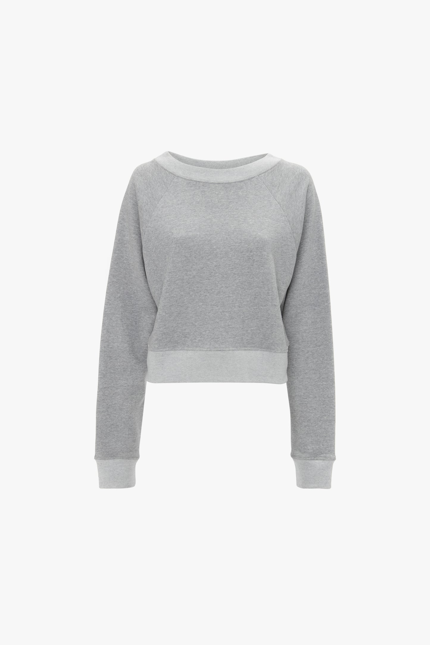Cropped Sweatshirt In Grey Marl