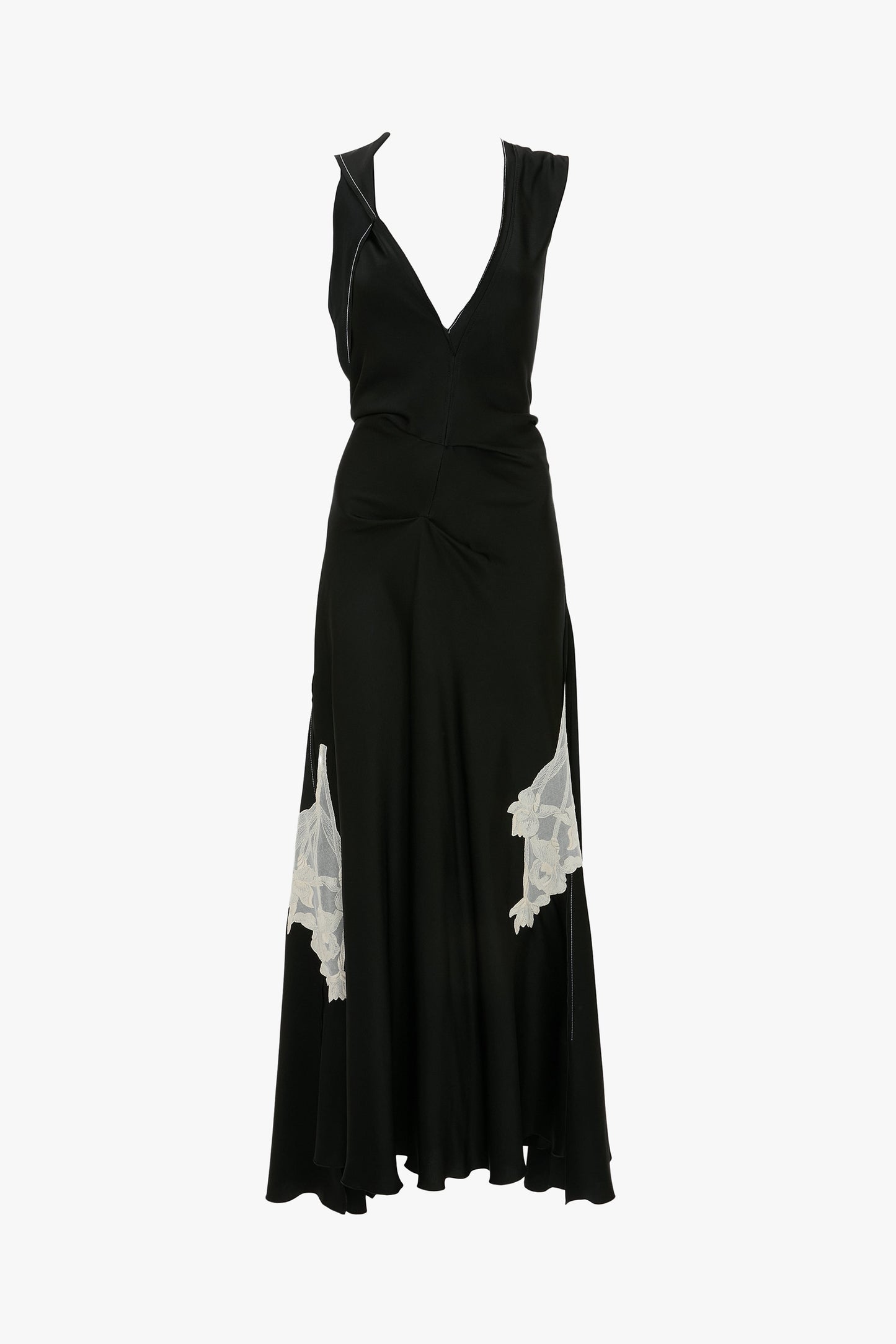 Lace Midi Dress In Black