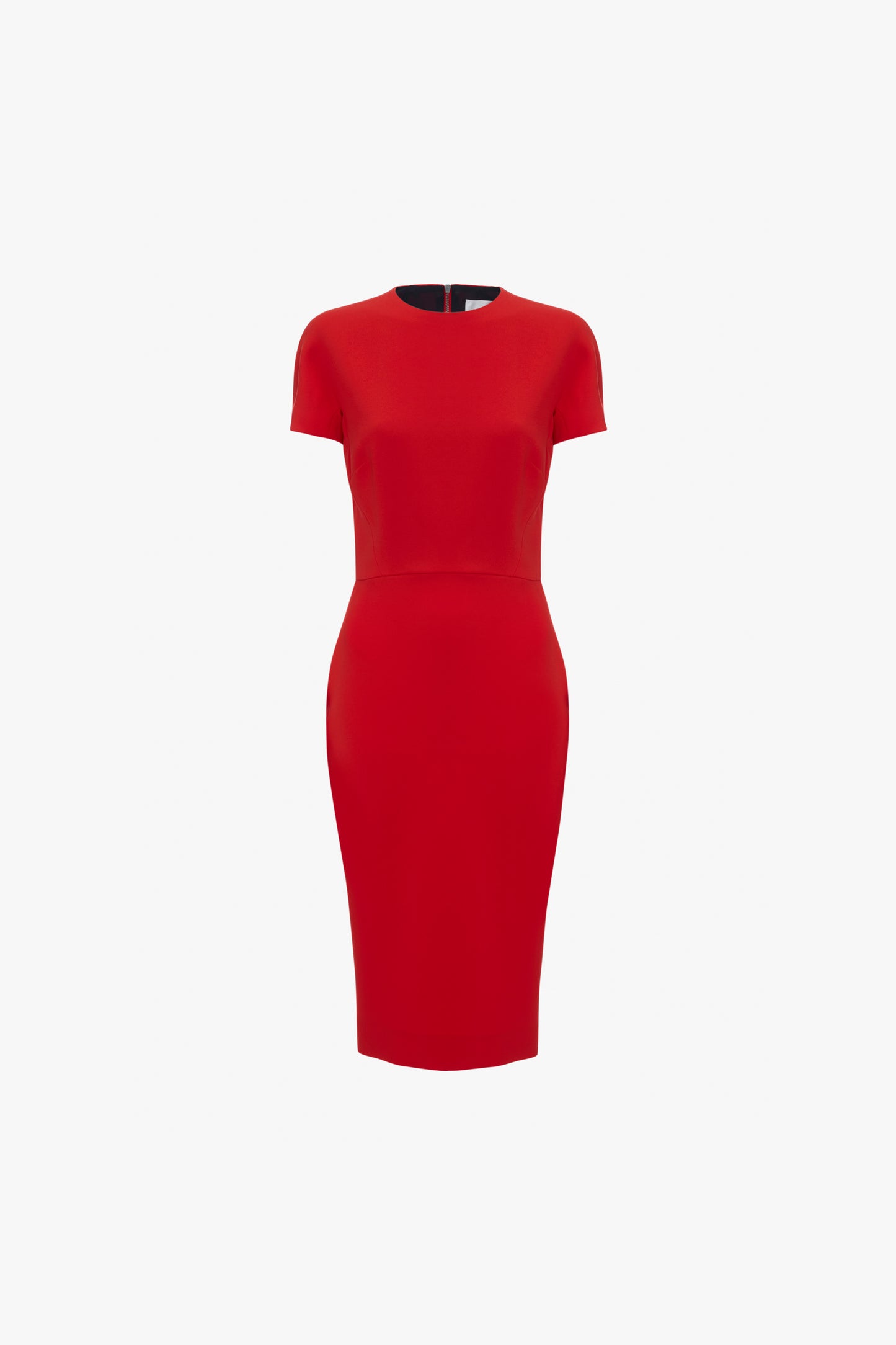 Fitted T-shirt Dress In Bright Red
