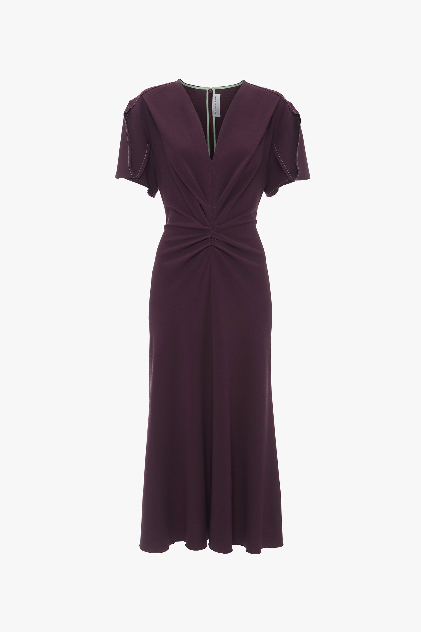 Bela V-Neck Midi Dress In Fig