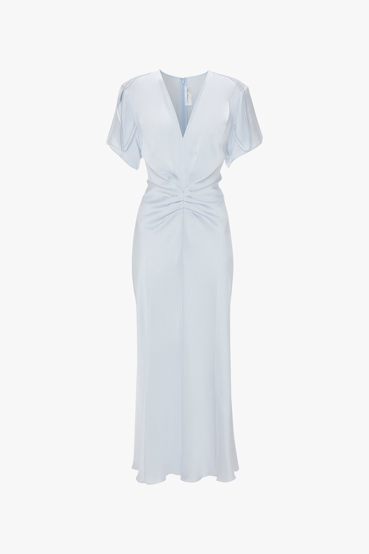 Bela V-Neck Midi Dress In Ice