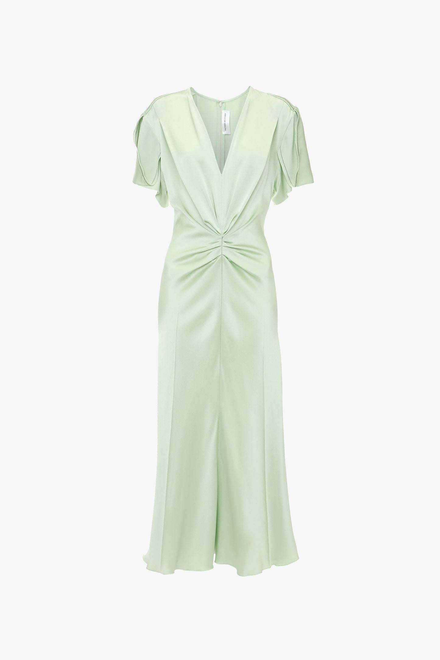 Bela V-Neck Midi Dress In Jade