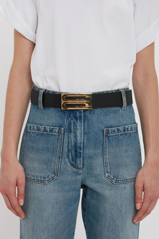 Jumbo Dorian Belt In Black Leather