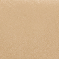 A close-up of a smooth, light brown leather surface with a subtle texture, featuring an embossed VB logo on the Chain Pouch Bag With Strap In Sesame Leather by Victoria Beckham.