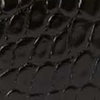 Black Croc Embossed Calf Leather