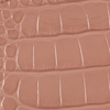 Blush Pink Croc Embossed Leather