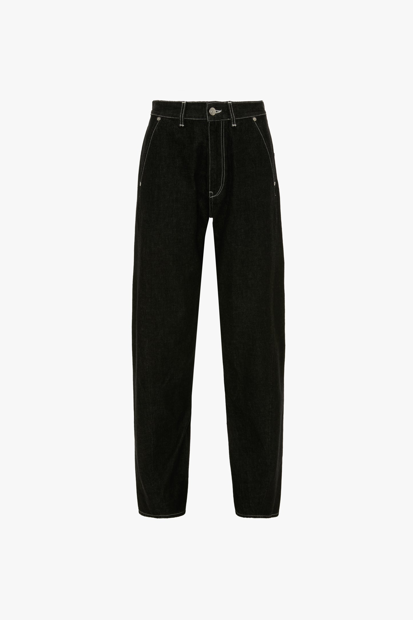 Twisted Low-Rise Slouch Jean In Washed Black