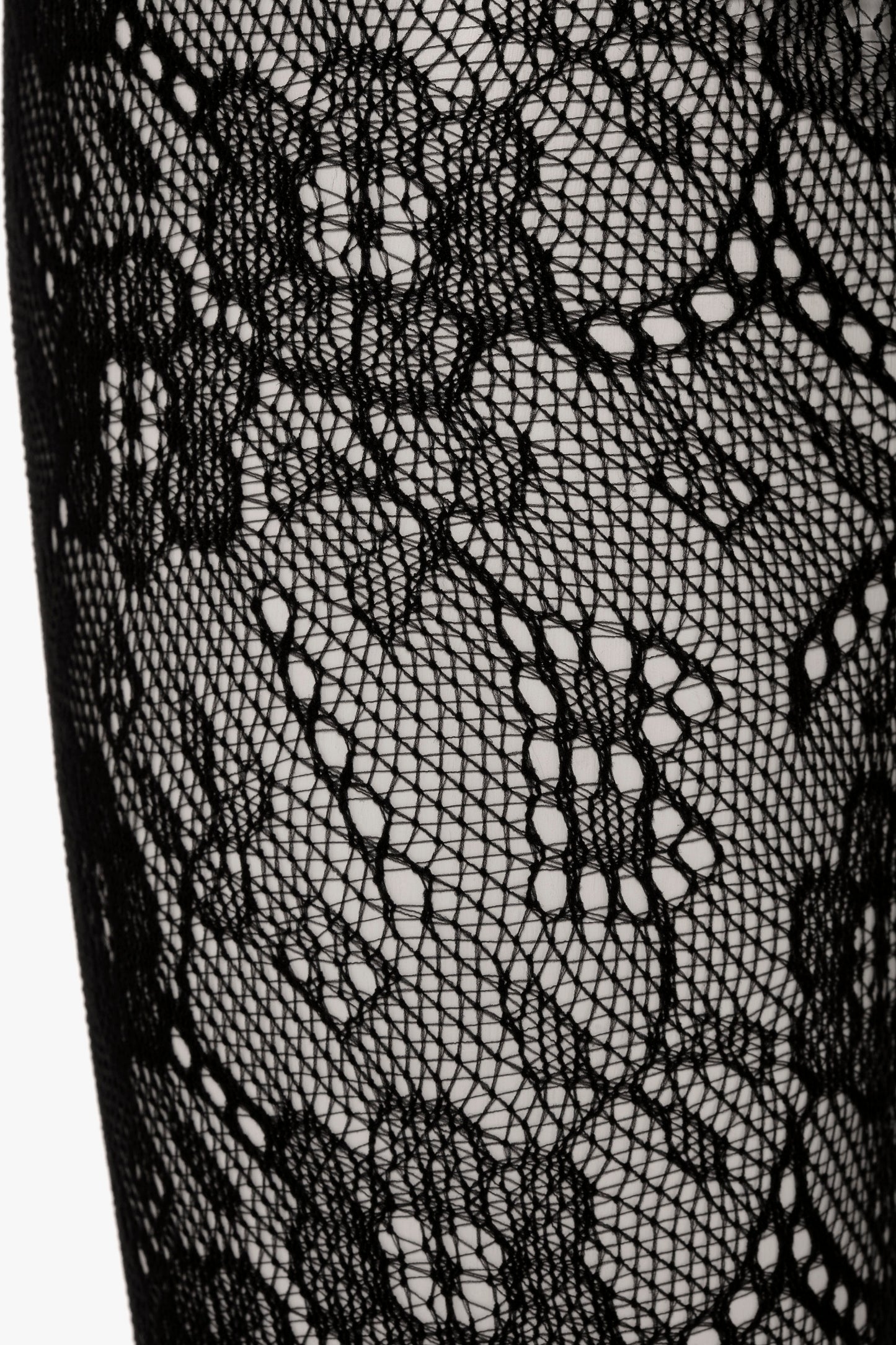 FF Monogram Style Brown Designer Lace High-WAIST Tights Pantyhose