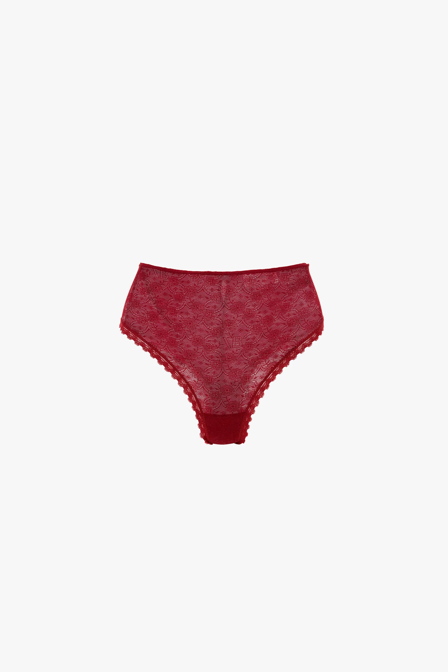 Lace Monogram Knicker In Poppy Red