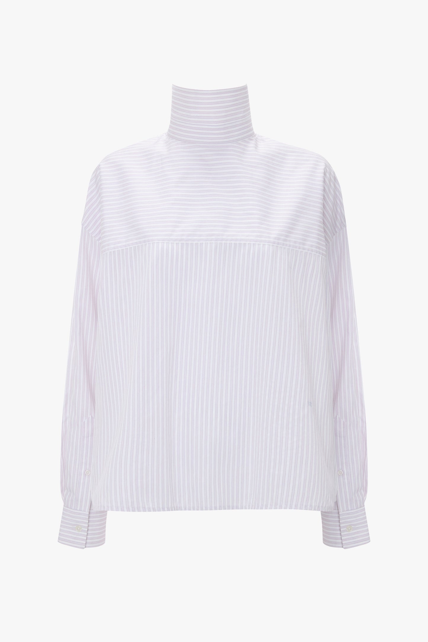 Tie-Neck Shirt In Lilac-Paprika