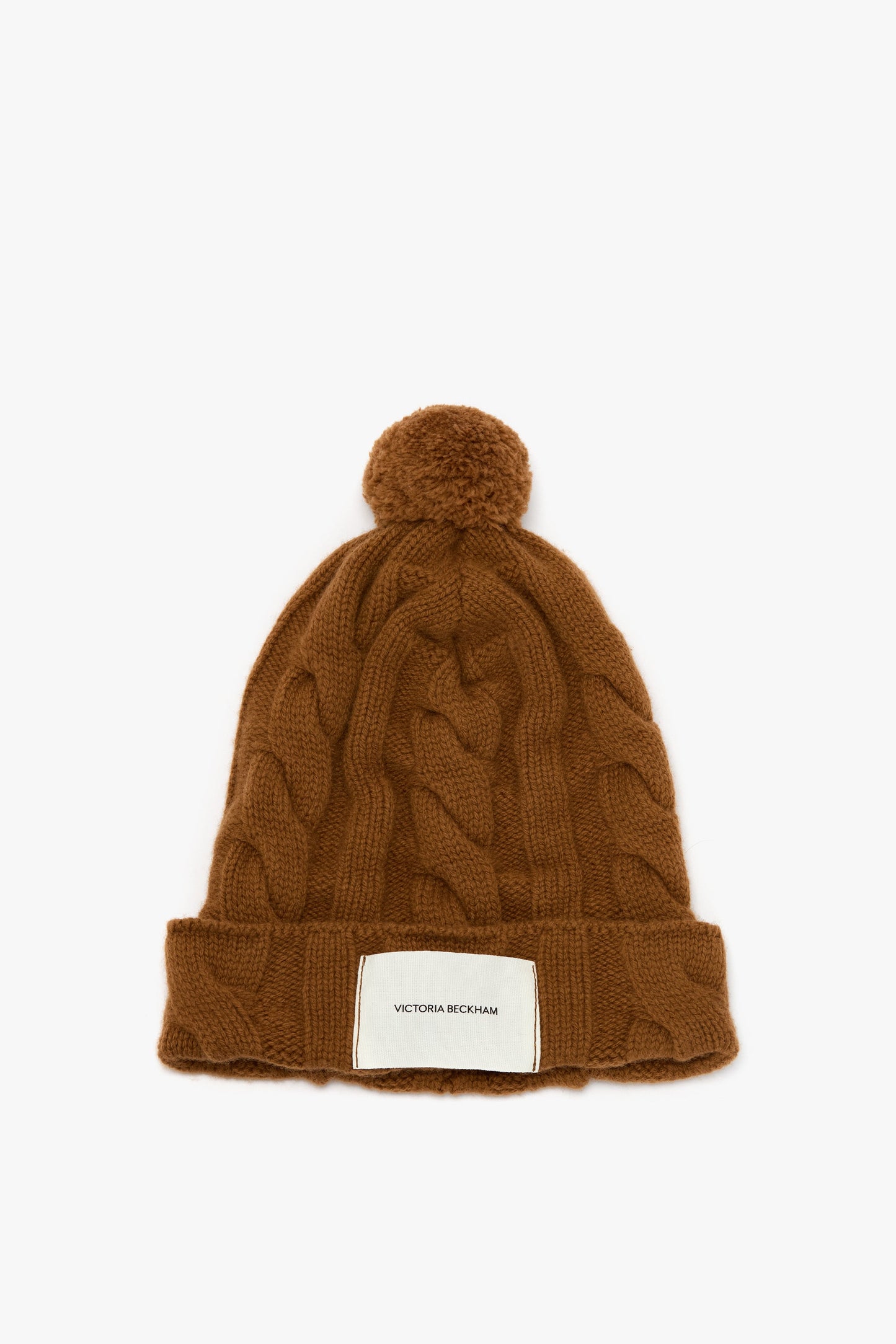 Victoria Beckham Beanie Hat in Camel Size UK