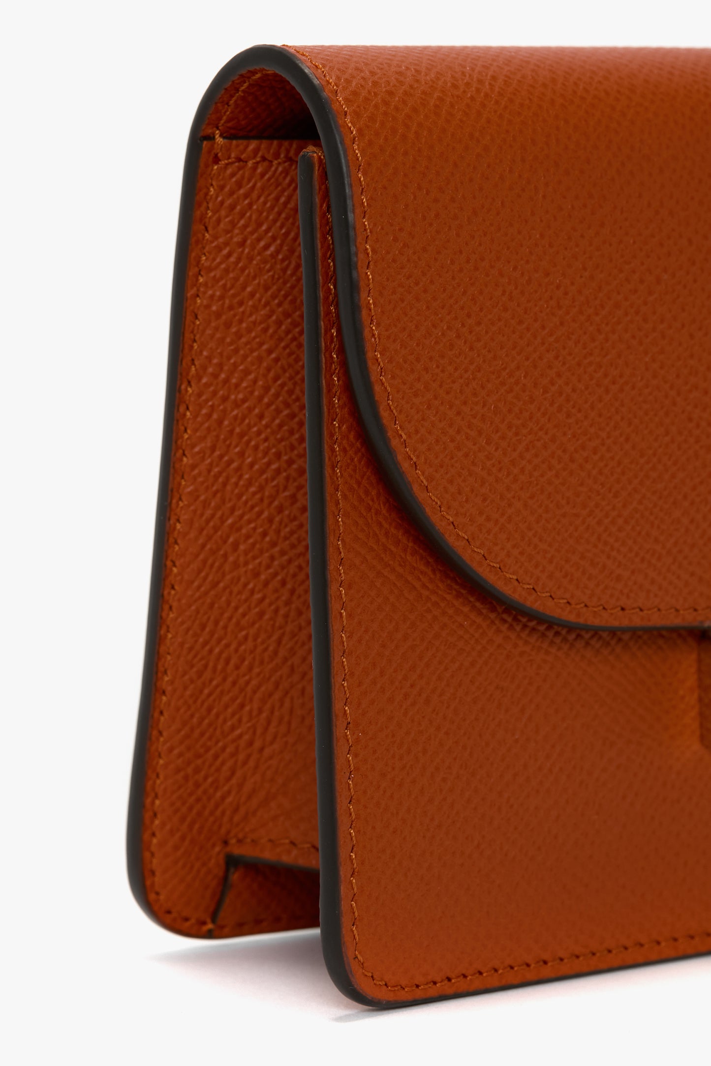 Nano Dorian Belt Bag In Burnt Orange Grained Leather