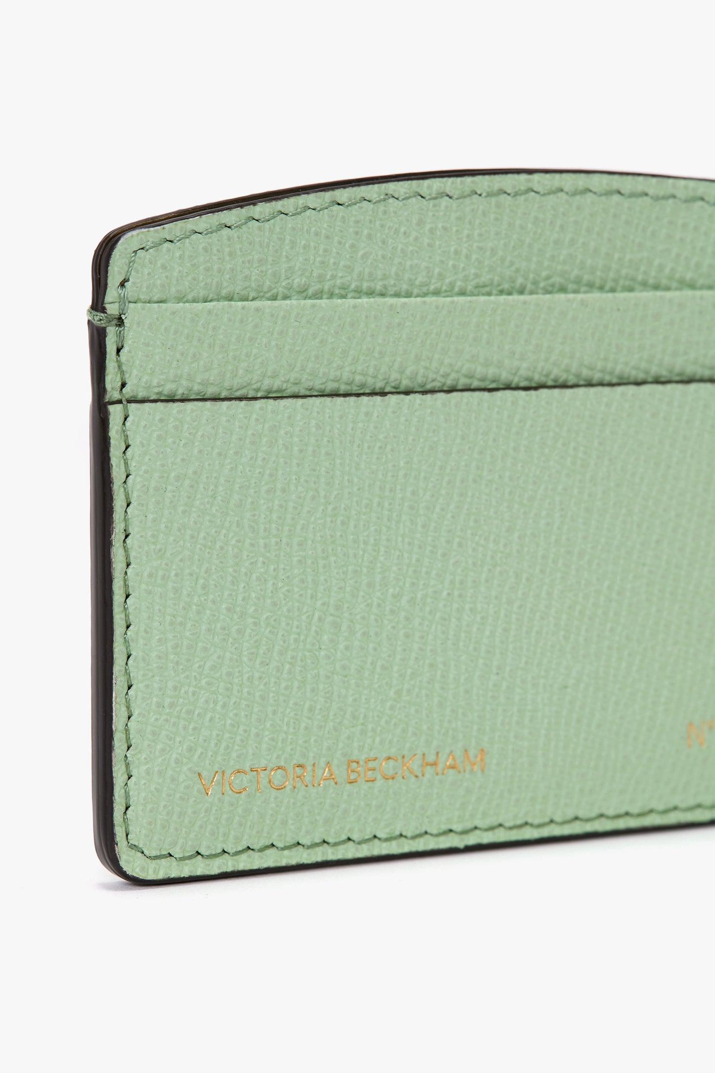 Victoria Card Holder In Jade Grained Leather