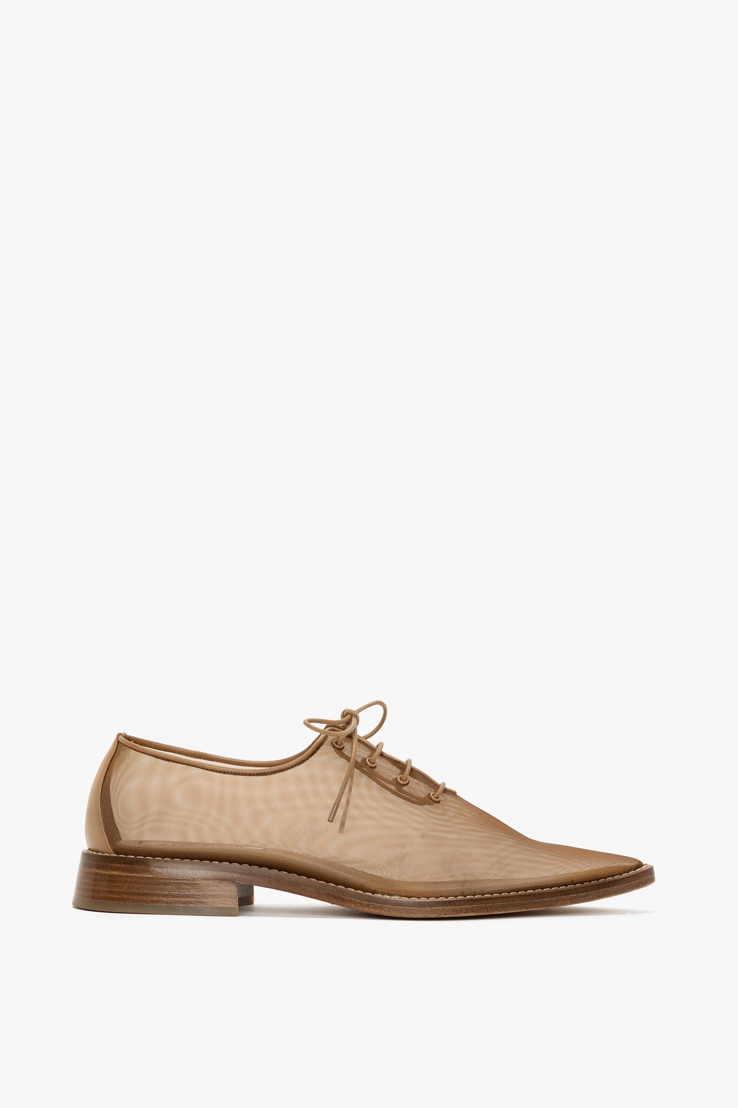 Mesh Lace Up In Tan