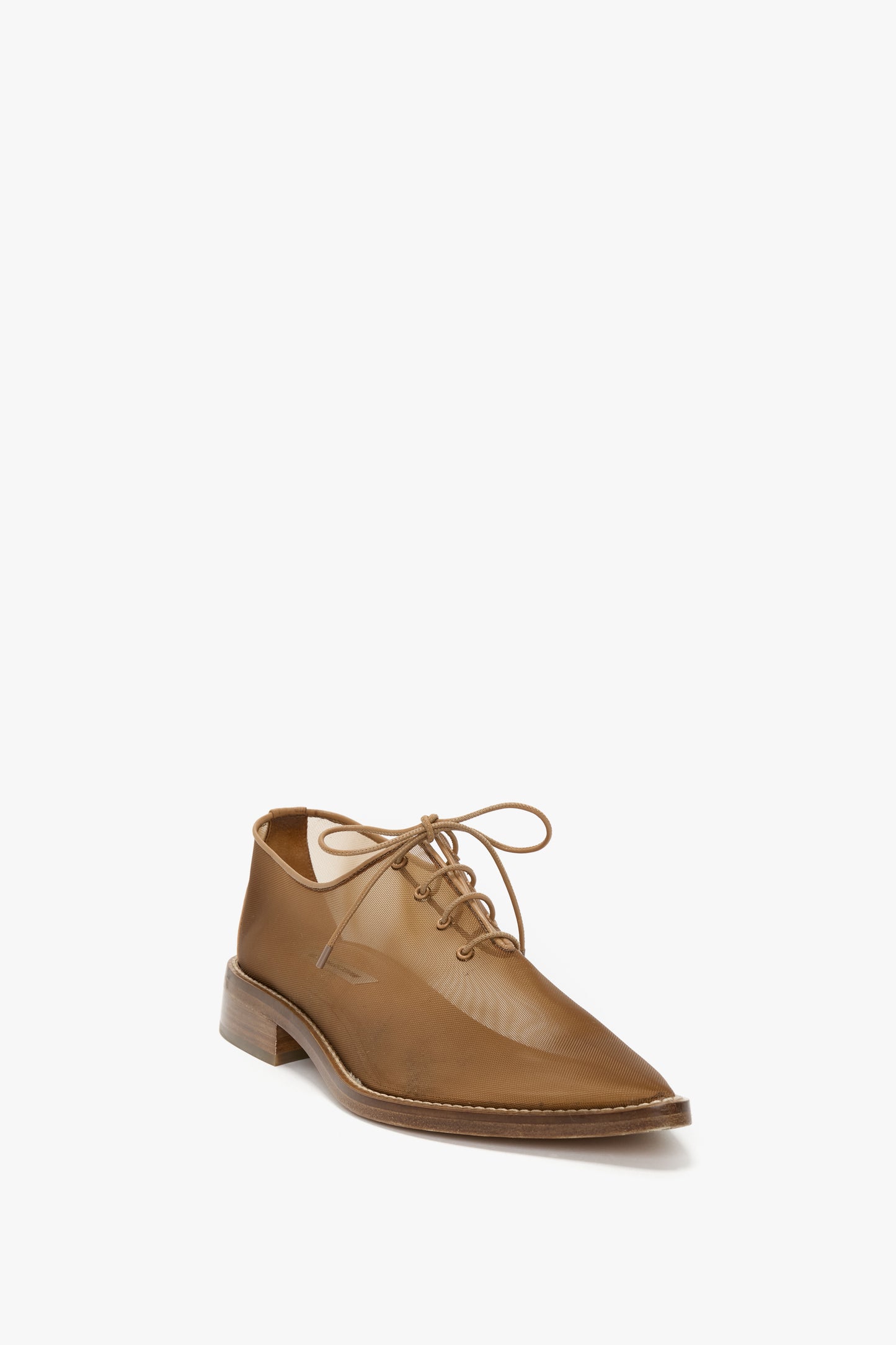 Mesh Lace Up In Tan
