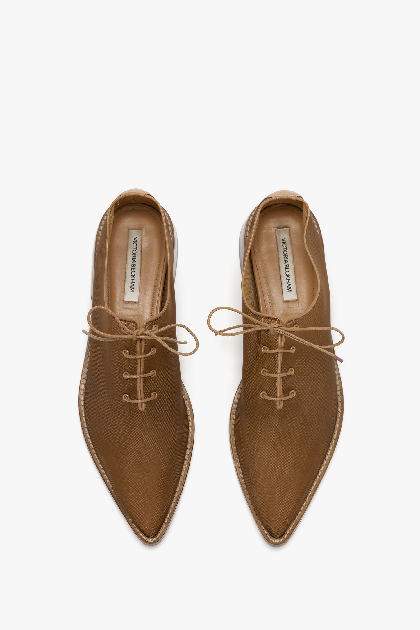 Mesh Lace Up In Tan