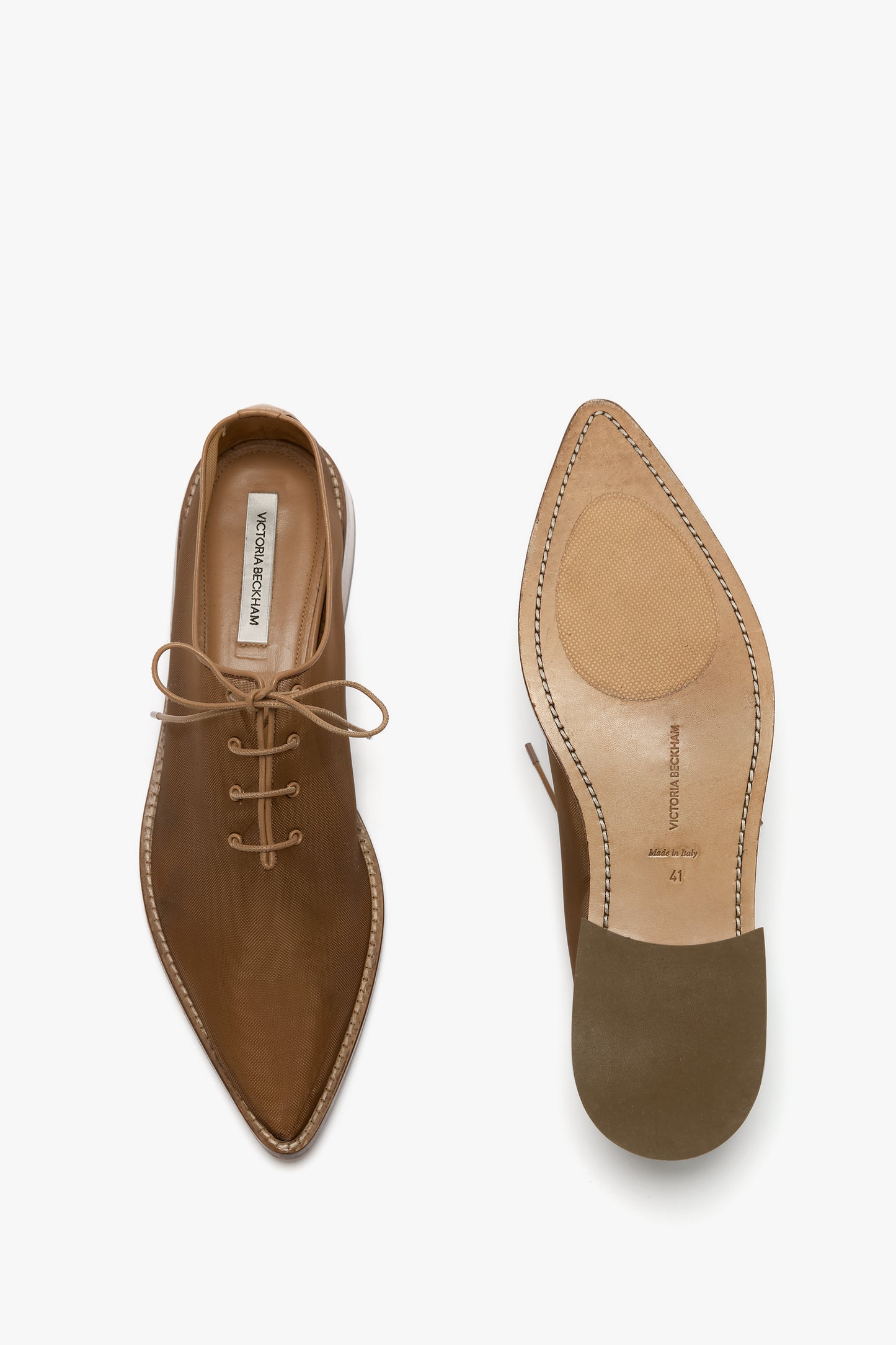 Mesh Lace Up In Tan