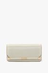 202 Clutch Bag In Ivory Distressed Leather