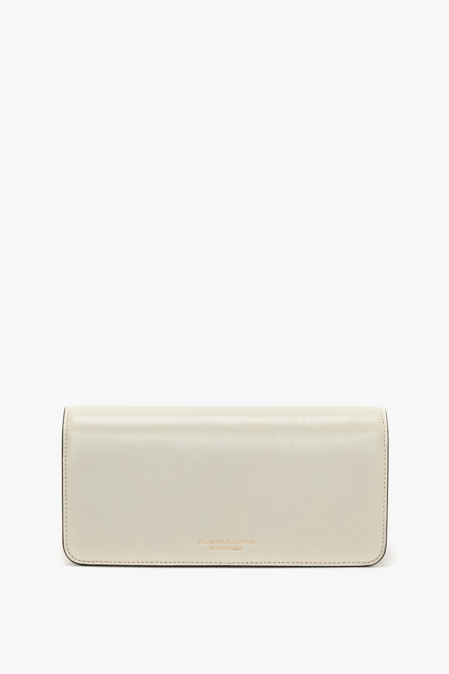 202 Clutch Bag In Ivory Distressed Leather