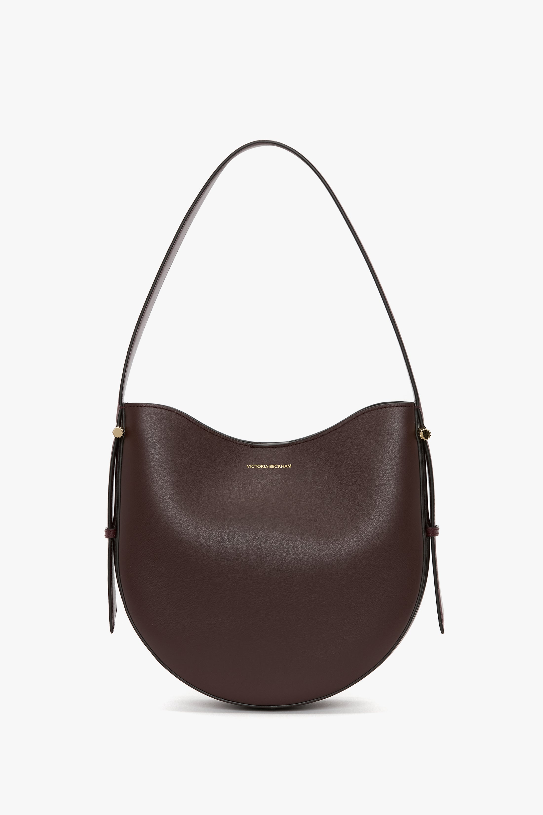 Medium Dia Hobo Bag In Burgundy Smooth Leather – Victoria