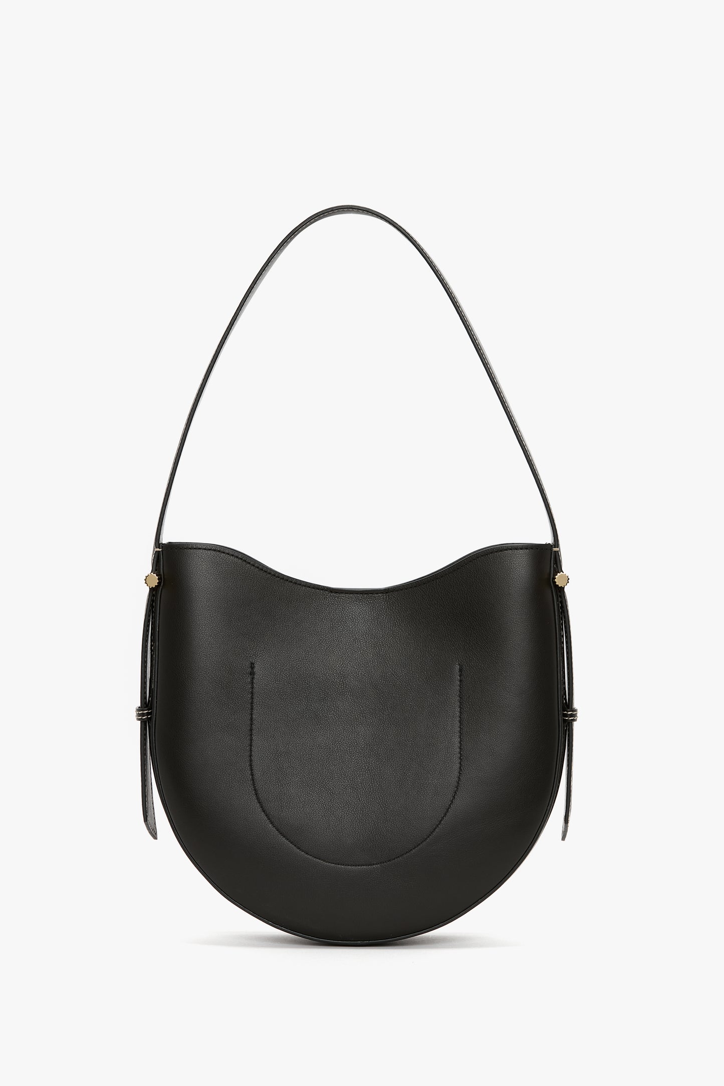 Medium Dia Hobo Bag In Black Smooth Leather