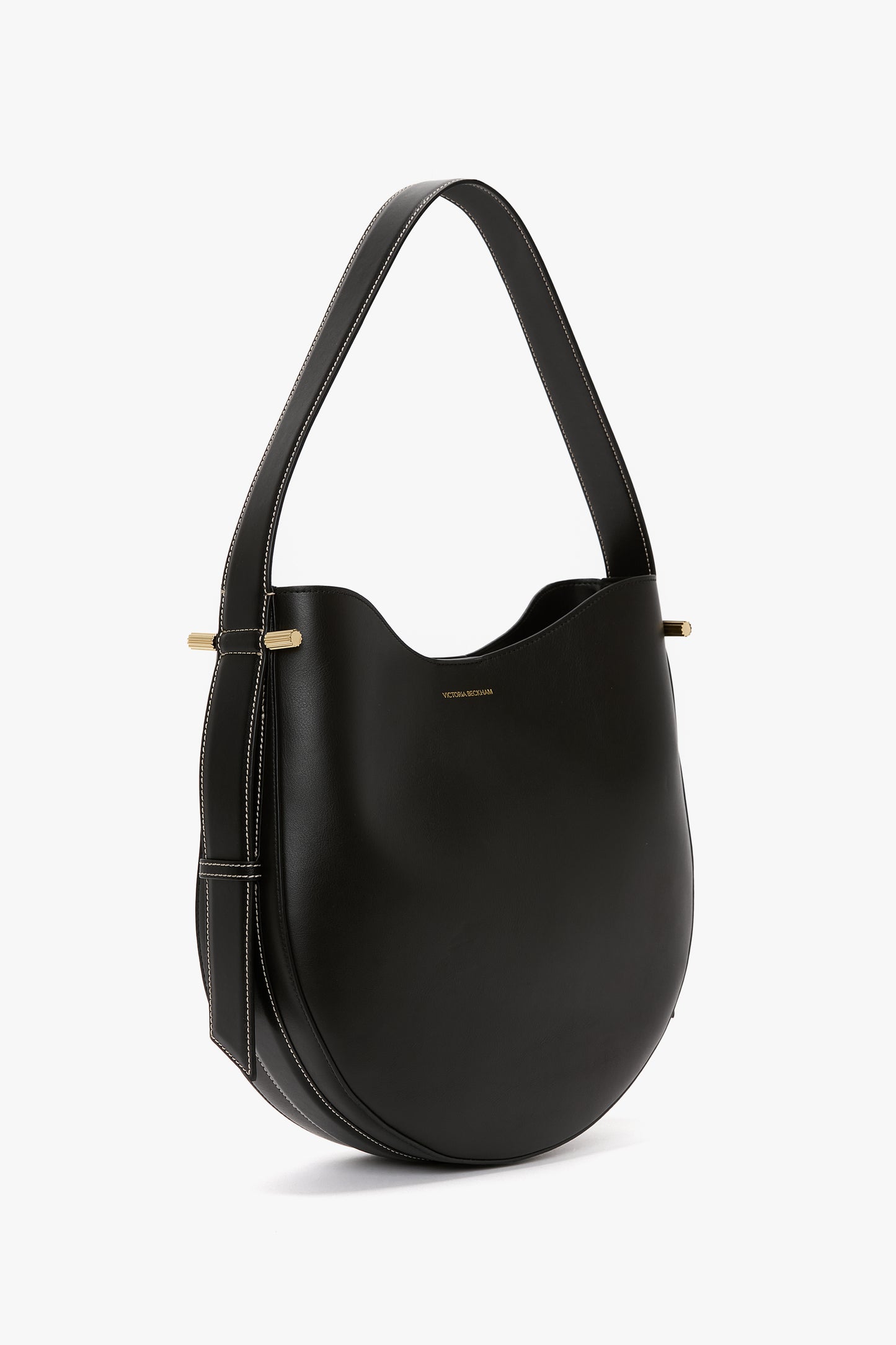 Dia Hobo Bag In Black Smooth Leather