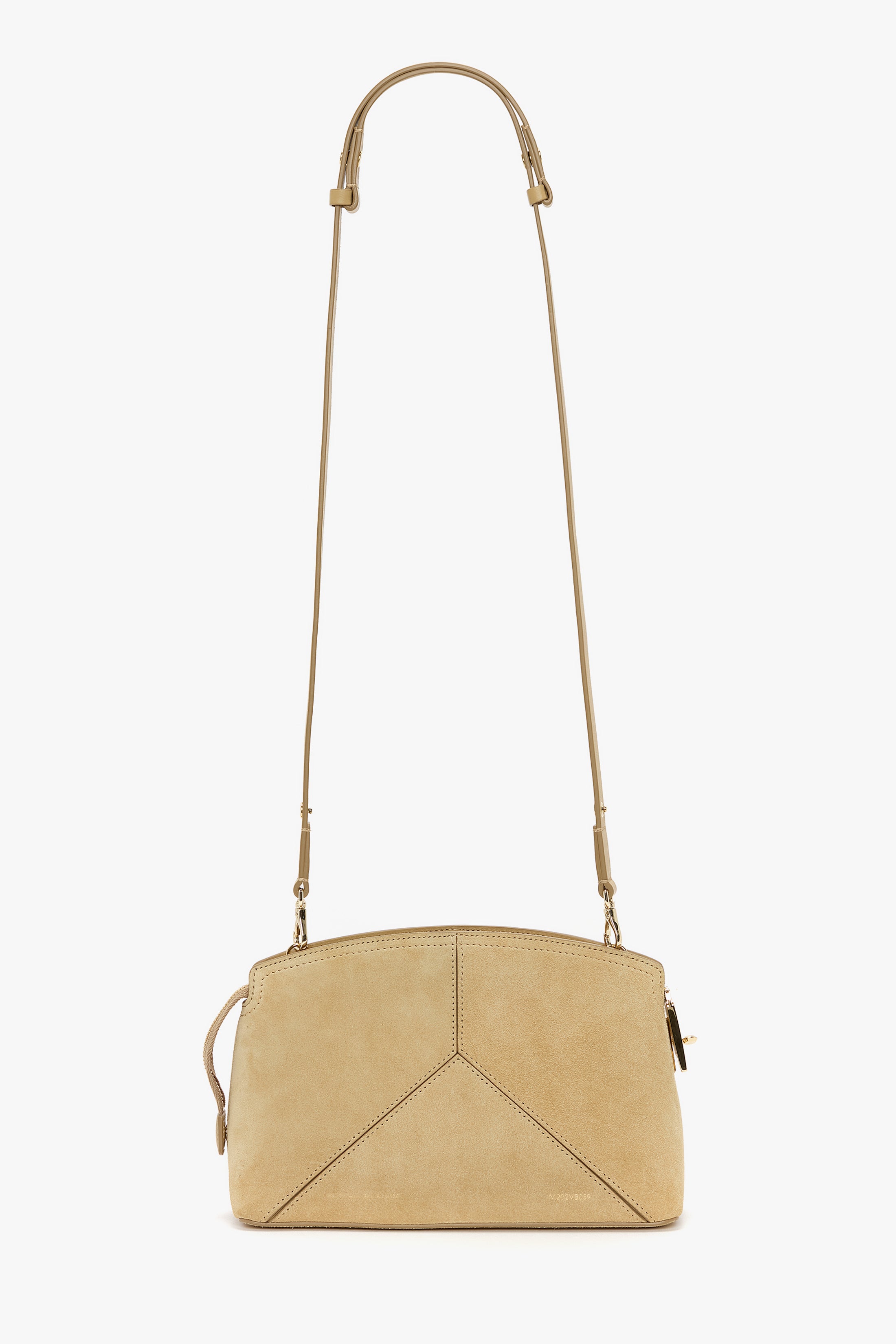 【Victoria Beckham】ビクトリアミニスエードクロスボディバッグ Victoria Crossbody Bag In Khaki Grained Leather – Victoria