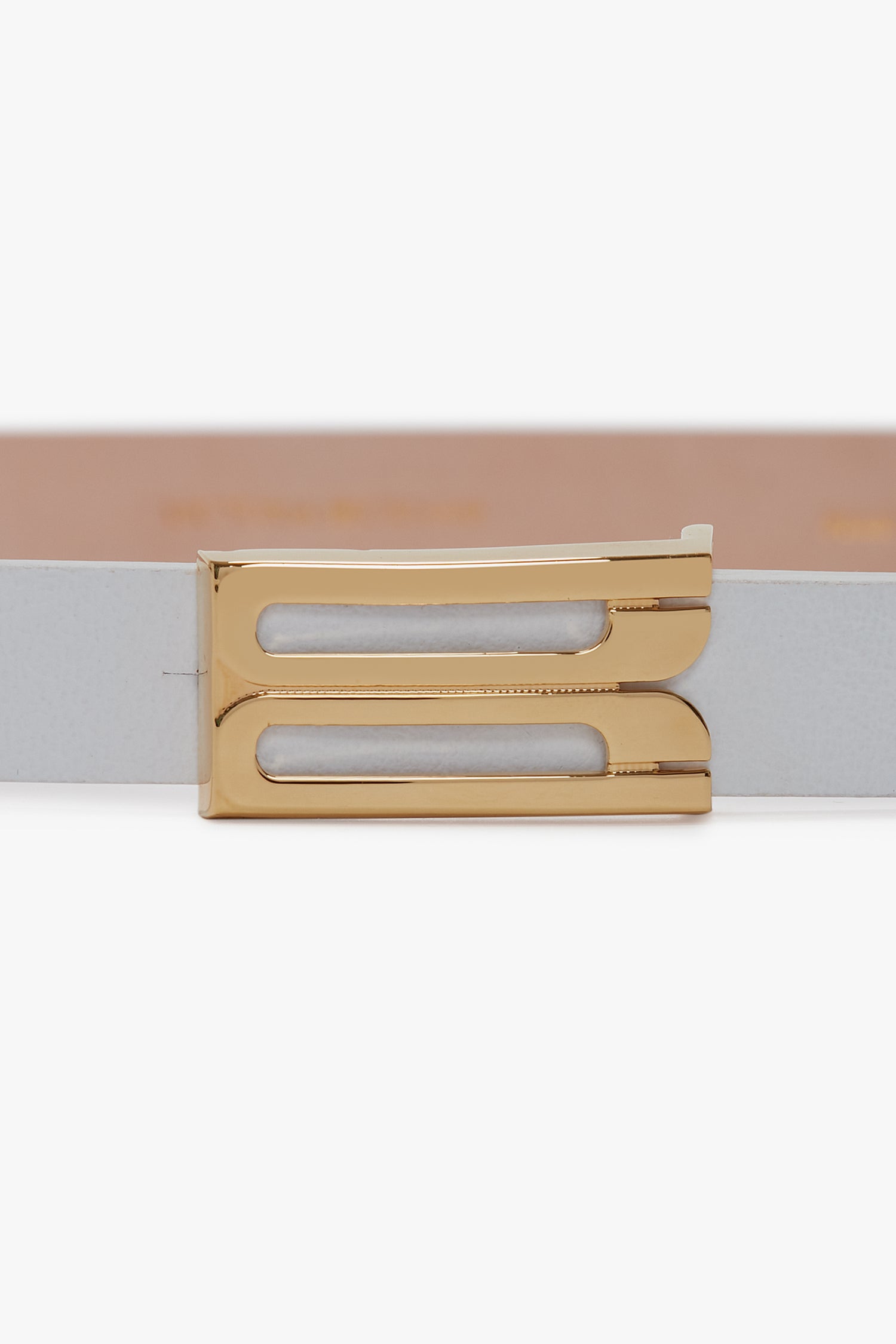 Exclusive Micro Frame Belt in White Leather by Victoria Beckham