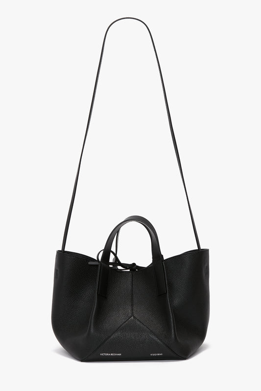 W11 Mini Tote Bag In Black Leather