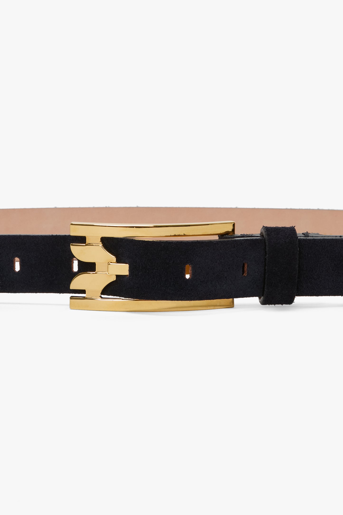 Dorian Pin-Buckle Belt In Navy Suede