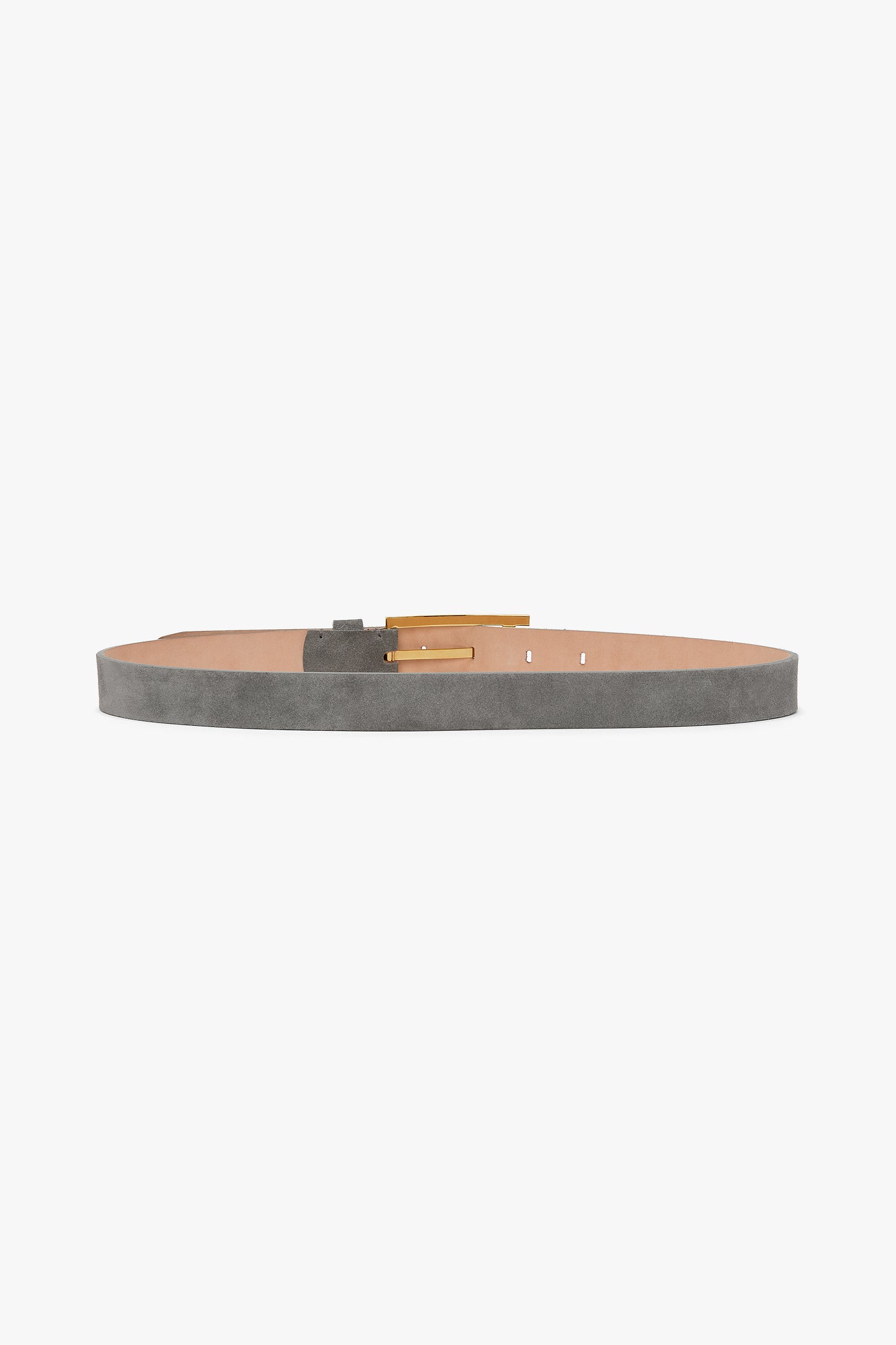 Dorian Pin-Buckle Belt In Pebble Grey Suede