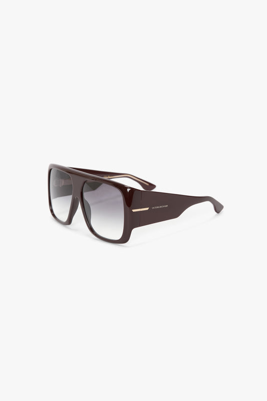 Oversized Soft Square Acetate Frame In Burgundy