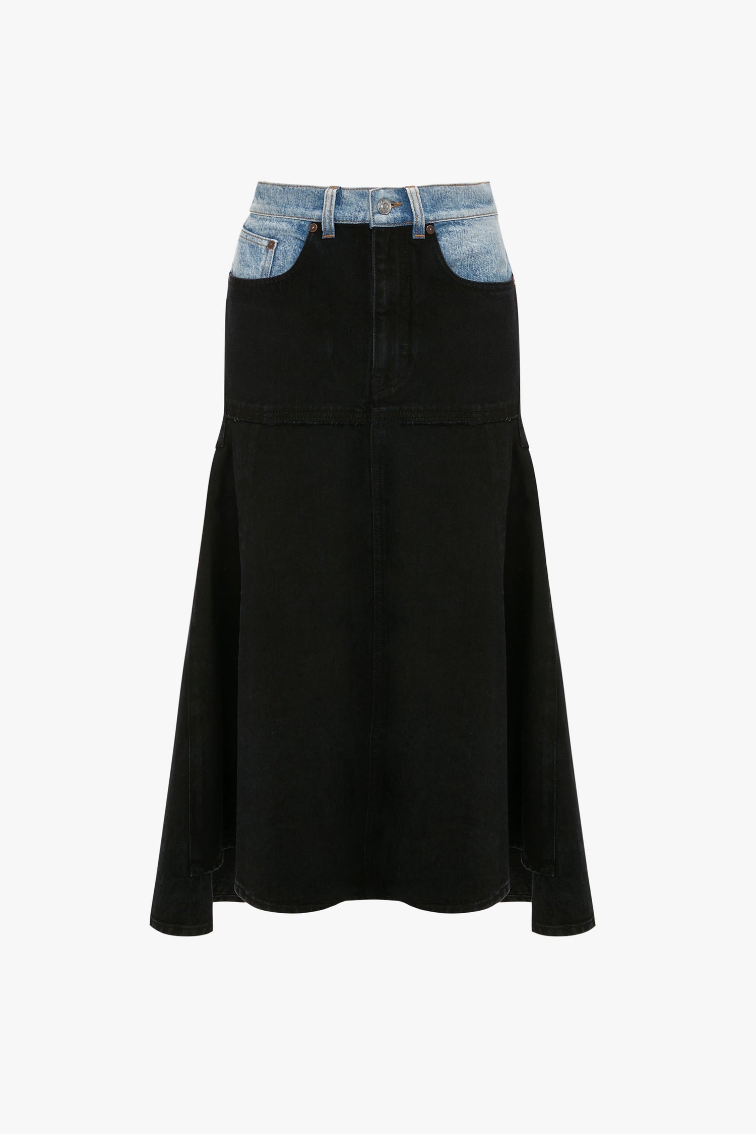 Buy Mast & Harbour Blue Straight Denim Skirt - Skirts for Women 2261830 |  Myntra