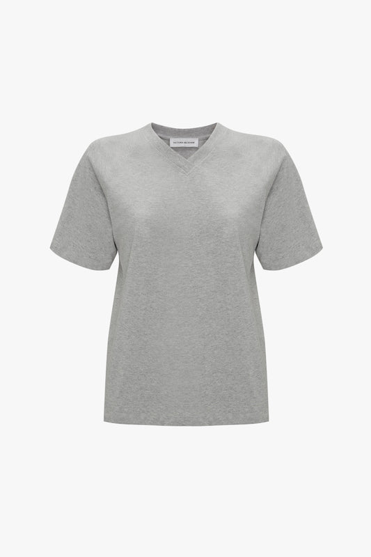 Football T-Shirt In Grey Marl