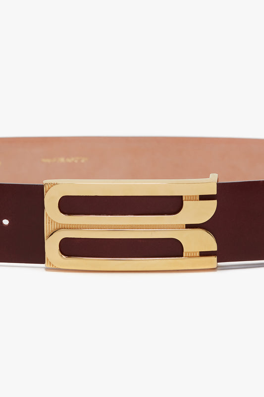 Leather Wide TB Belt in Black/gold - Men | Burberry® Official