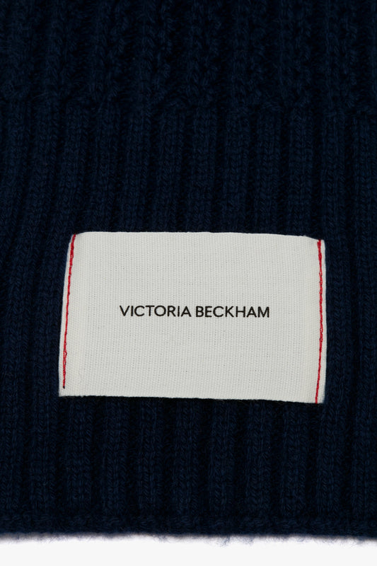 Exclusive Logo Patch Beanie In Navy