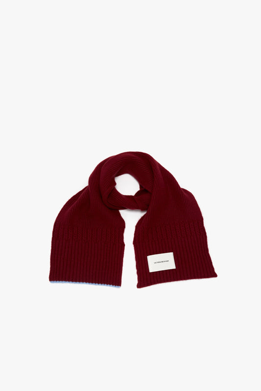 Exclusive Logo Patch Scarf In Burgundy