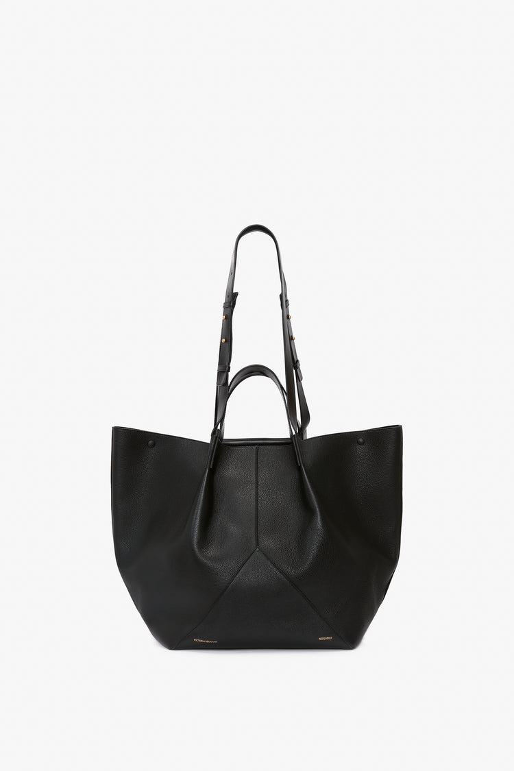 The Jumbo Tote In Black Leather – Victoria Beckham US