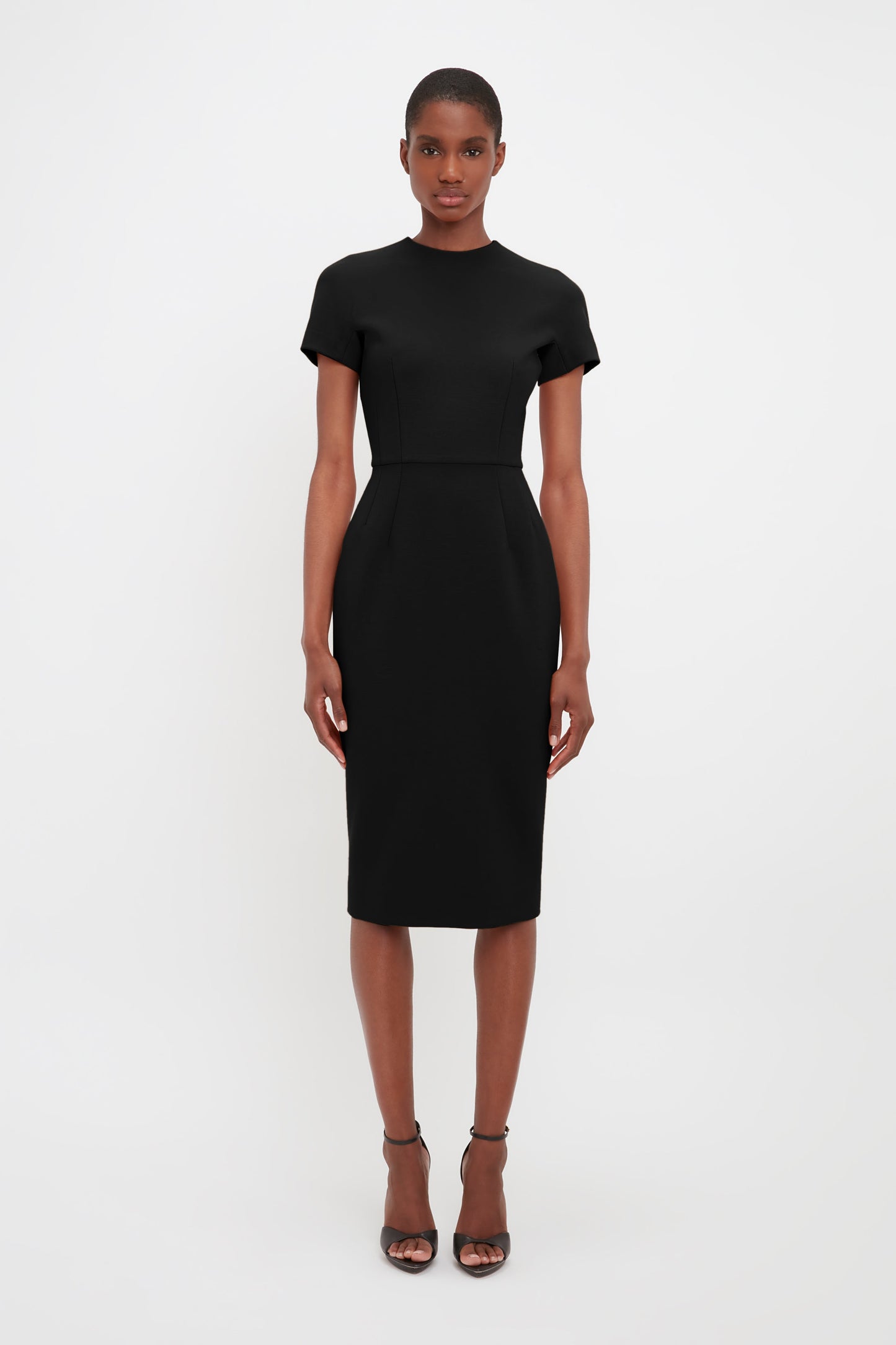 Fitted T-Shirt Dress In Black – Victoria Beckham Inc