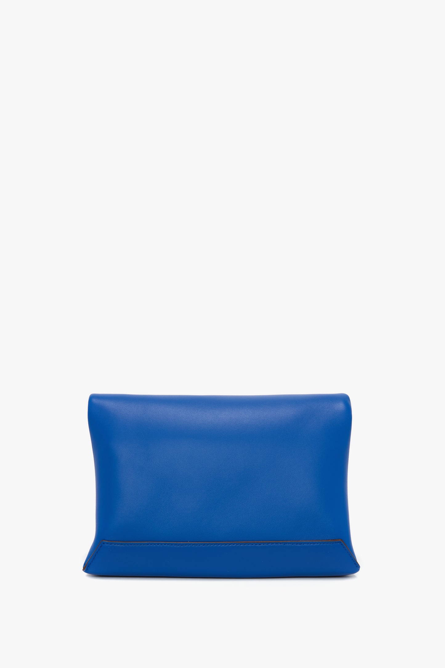 Chain Pouch Bag With Strap In Sapphire Blue Leather