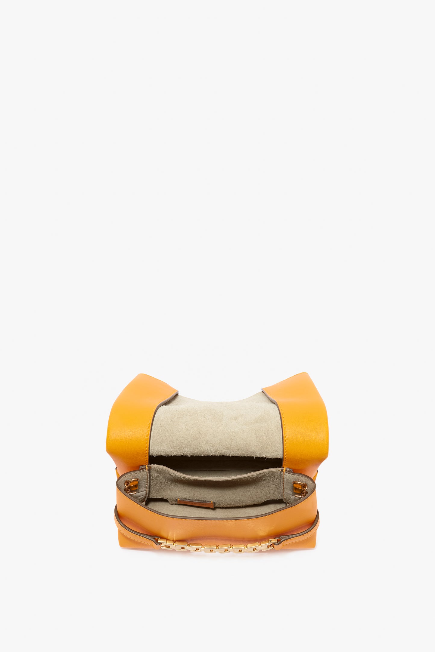 Mini Chain Pouch in Mandarin Leather