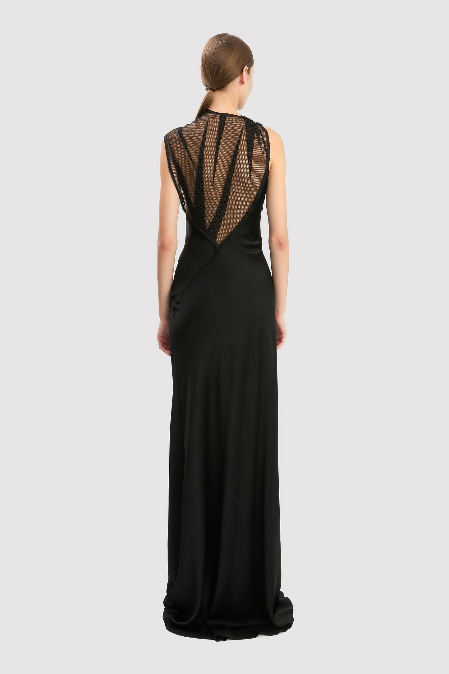 Mesh Gown In Black