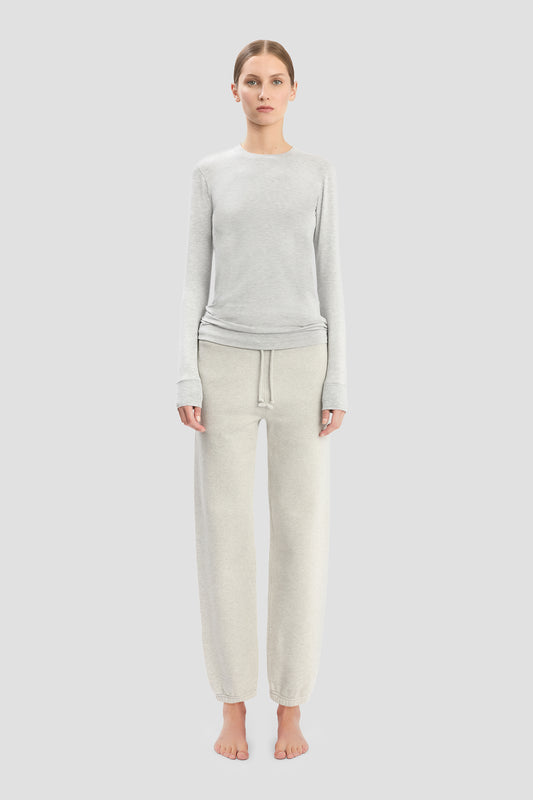 Logo Embroidered Jogger In Grey Marl