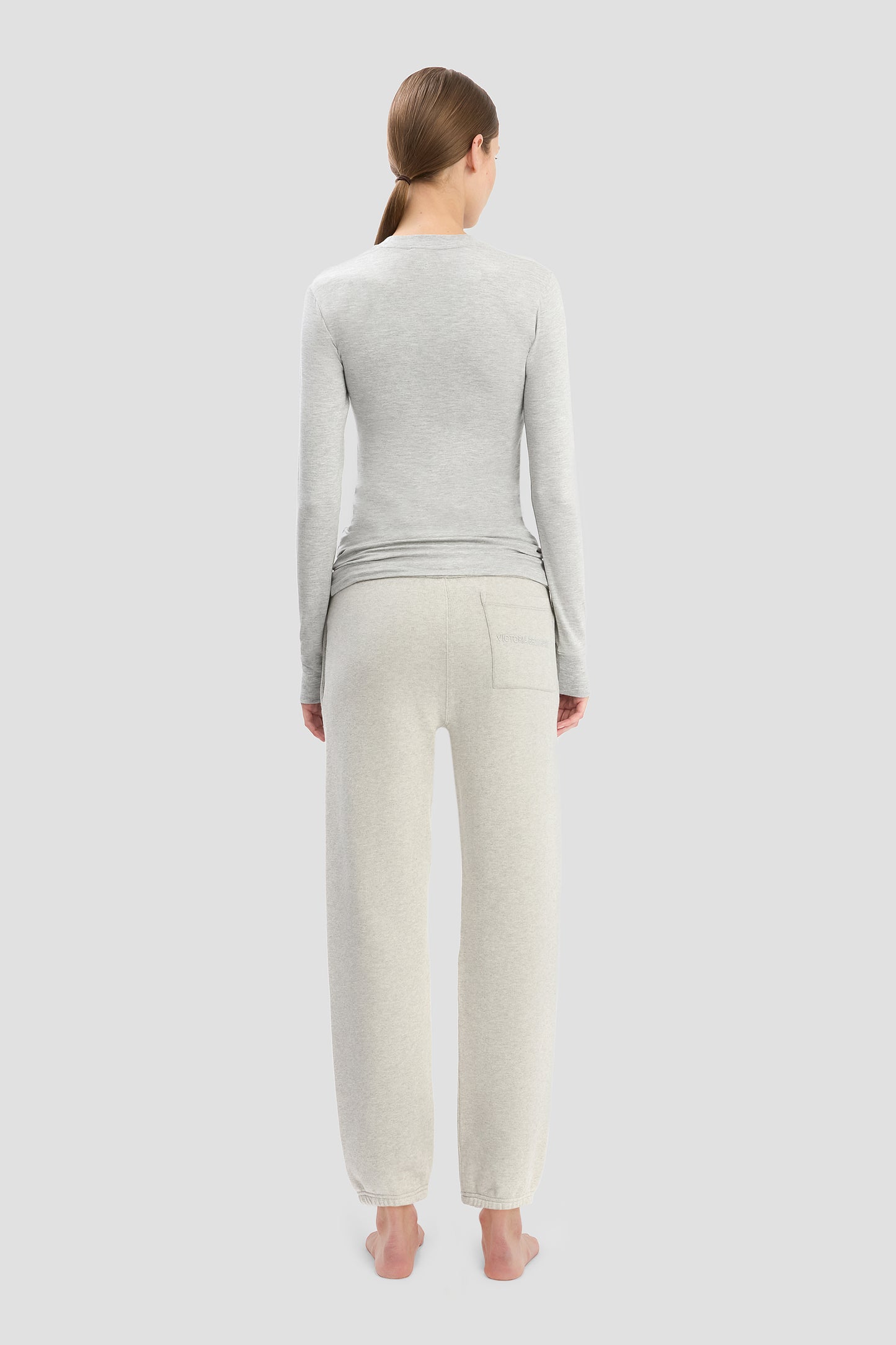 Long Sleeve T-Shirt In Grey Marl