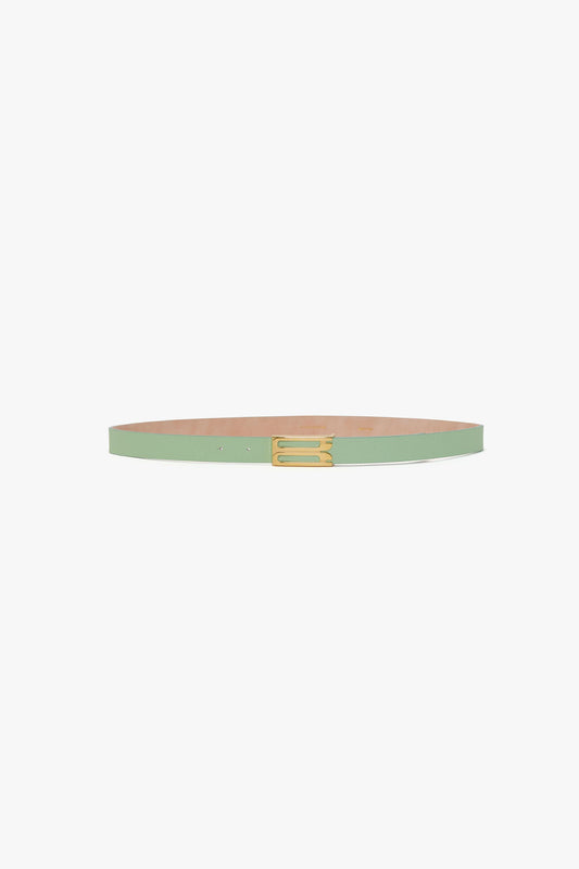 Frame Belt In Jade Grained Leather