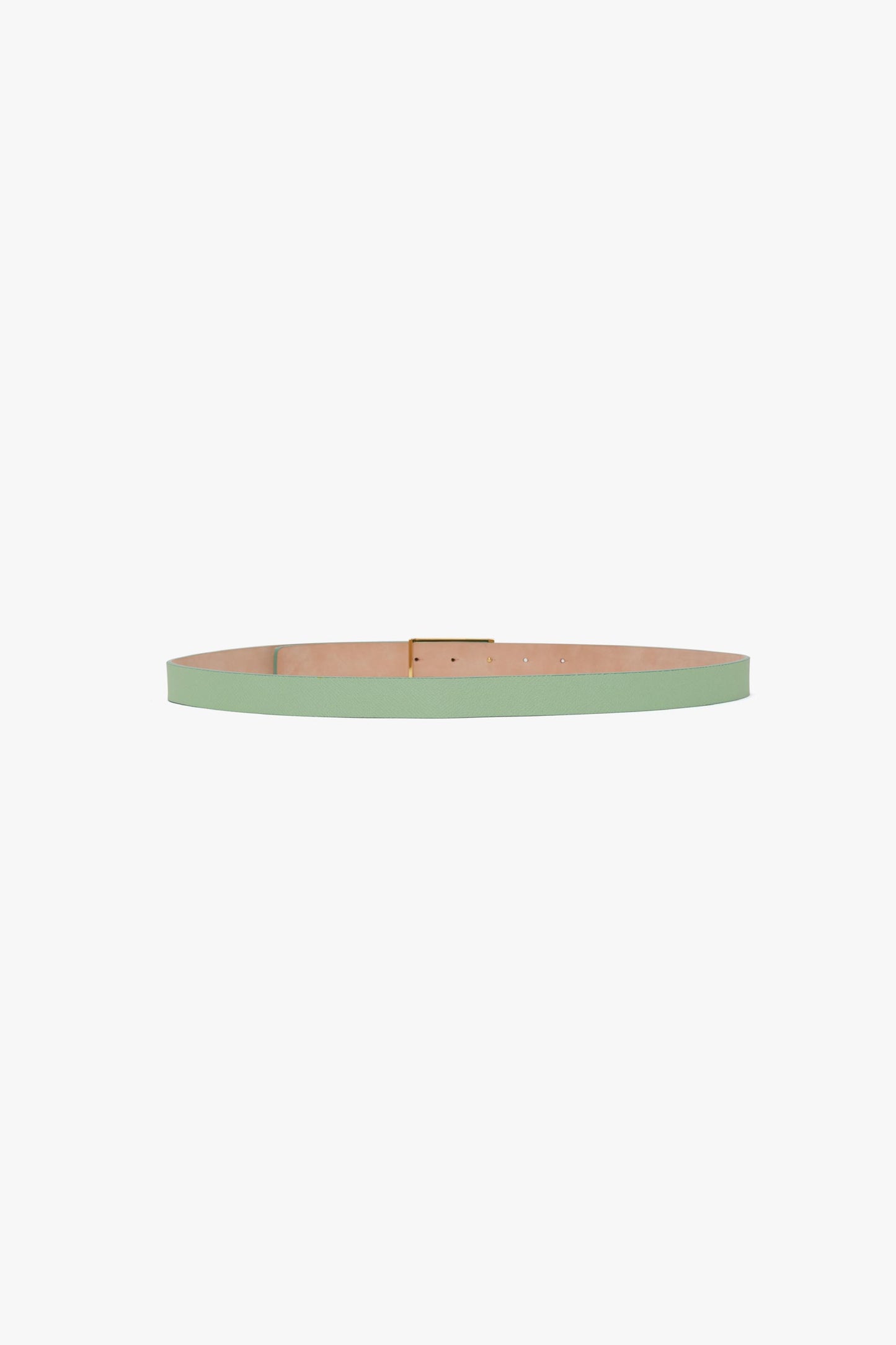 Frame Belt In Jade Grained Leather