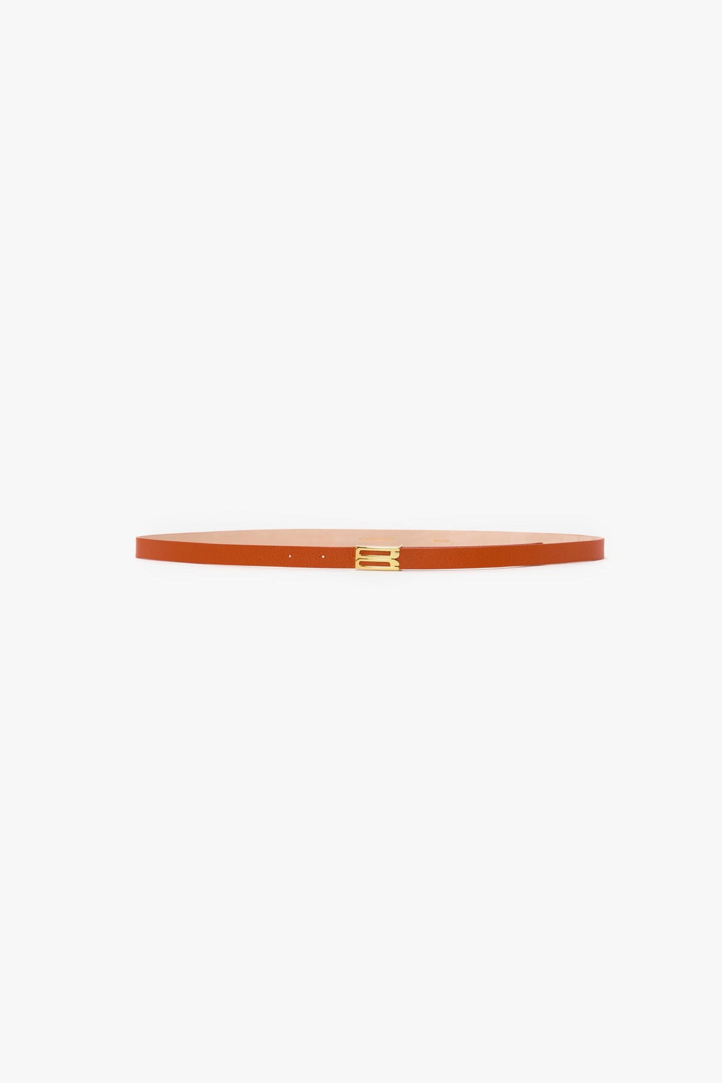 Micro Frame Belt In Burnt Orange Grained Leather