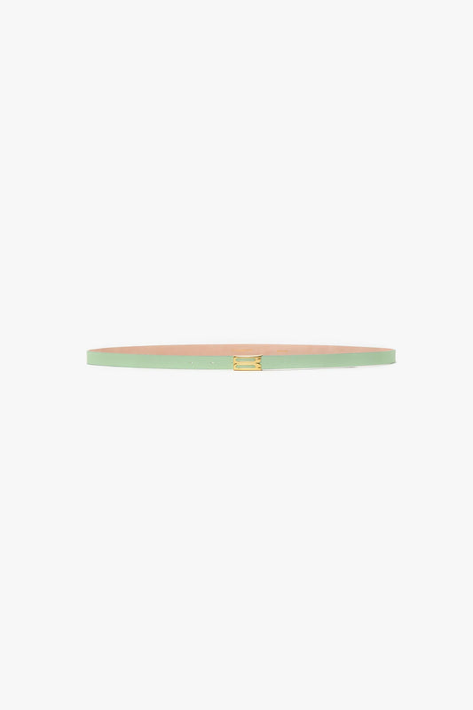 Micro Frame Belt In Jade Grained Leather